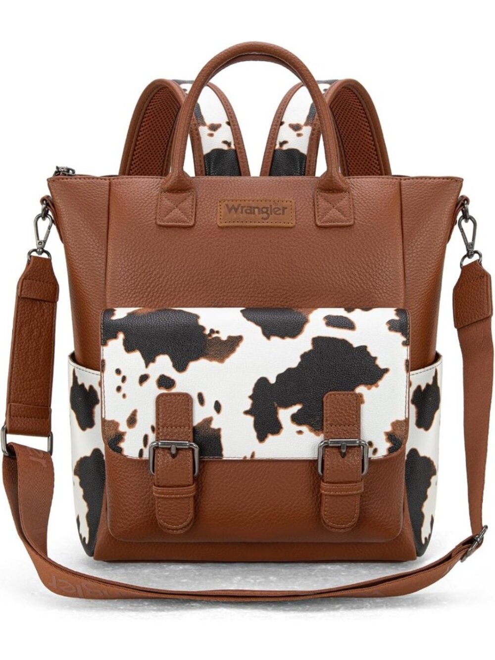 Stylish Convertible Backpack Purse for Women - Cow-Brown Shoulder Handbag